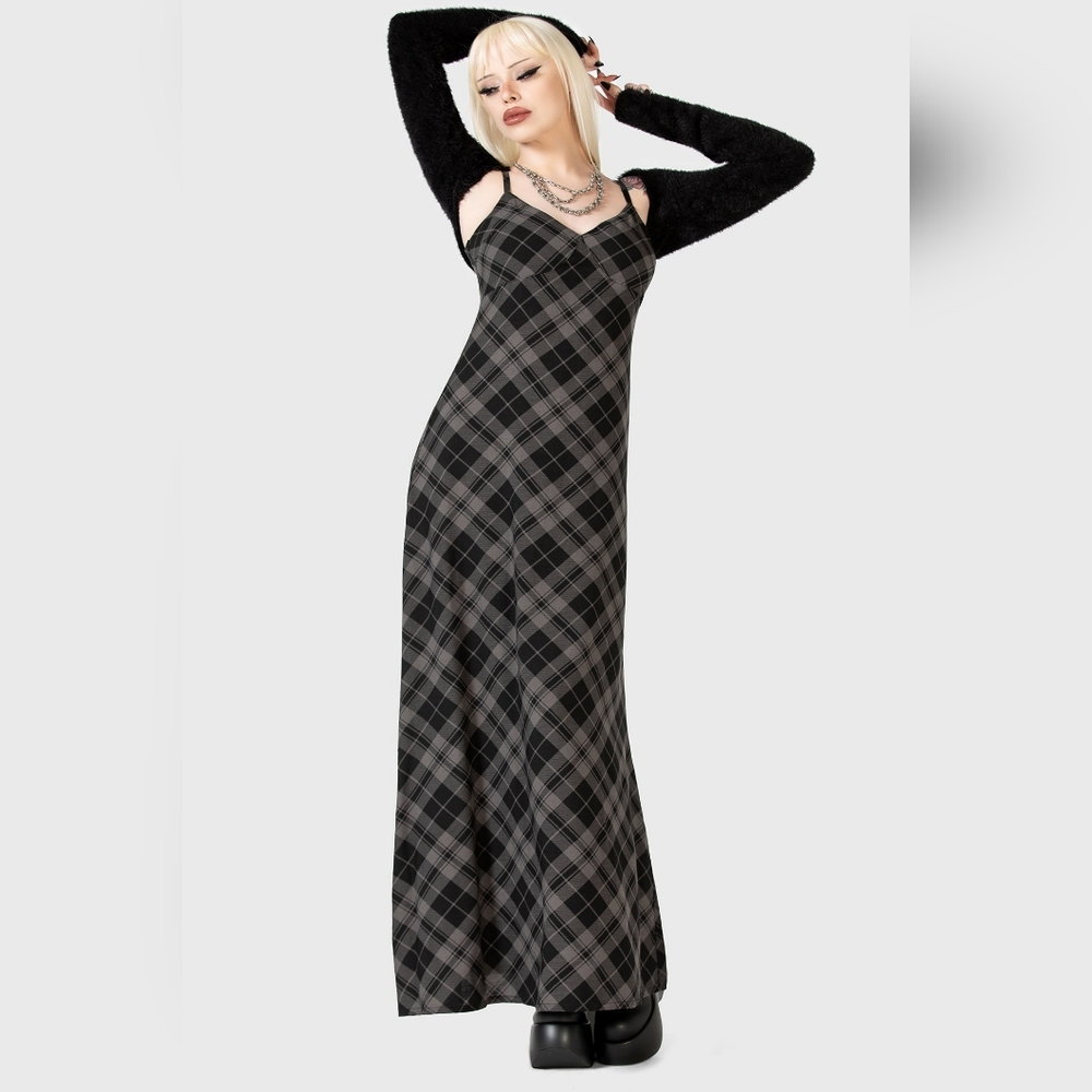 Alwina slip maxi dress XL nwt goth grunge